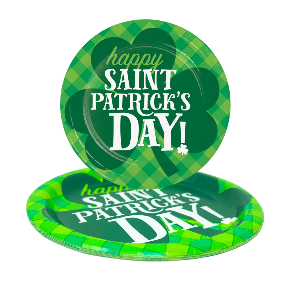 St. Patrick’s Day Disposable Paper 7” Dessert Plates – 16 Count