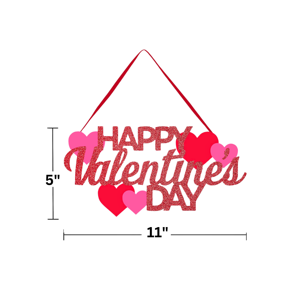 Happy Valentine’s Day Glitter Sign