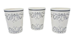 Silver Scroll 8 oz Paper Cups – 8 CT