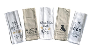 Dog Lover Pet Kitchen Towels – Set of 5