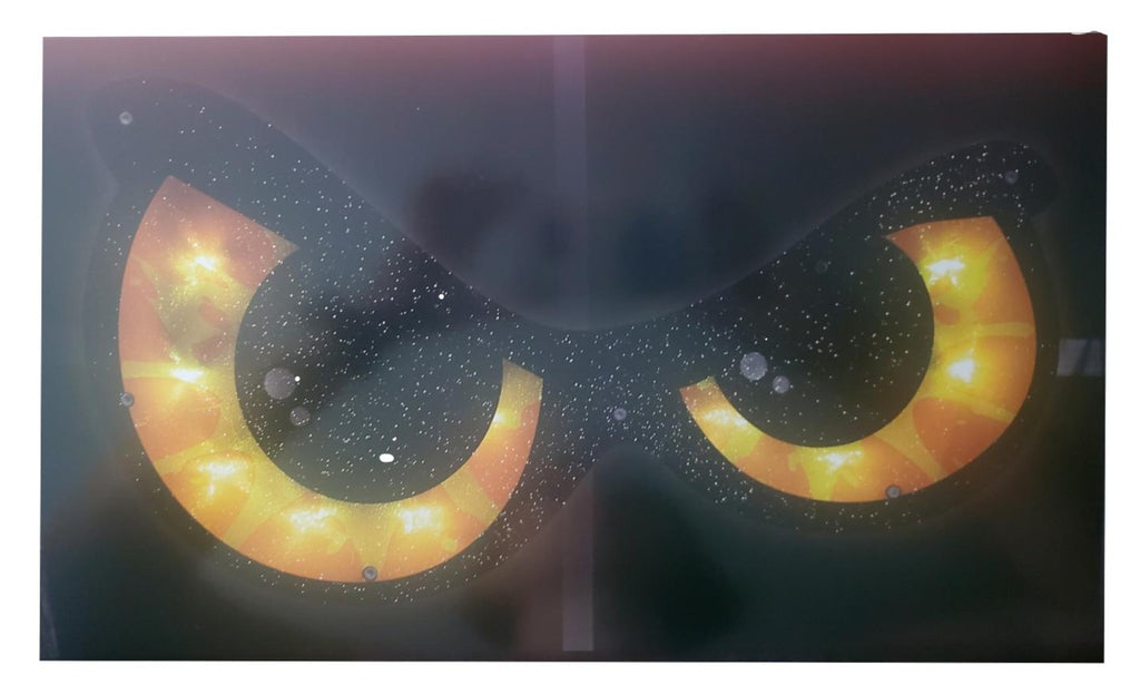 Halloween Spooky Orange Eyes Lighted Window Decoration – 1 Piece