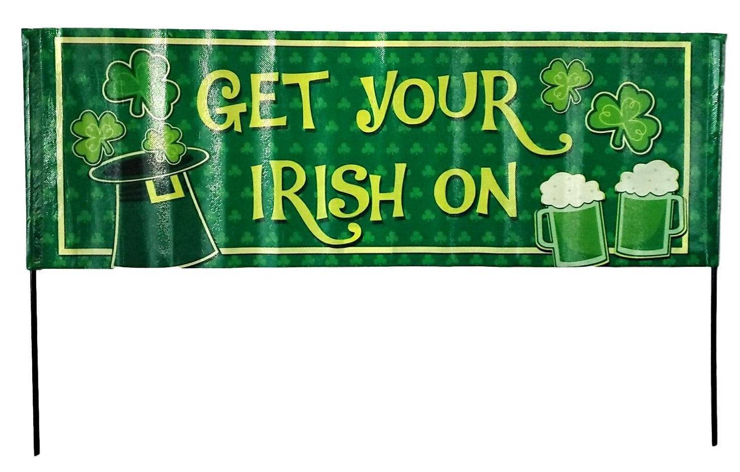 St Patrick’s Day Yard Stick, Banner Decoration “Get your Irish On”