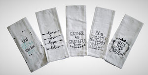 Inspire Saying Kitchen/Hand Towels – Set of 5