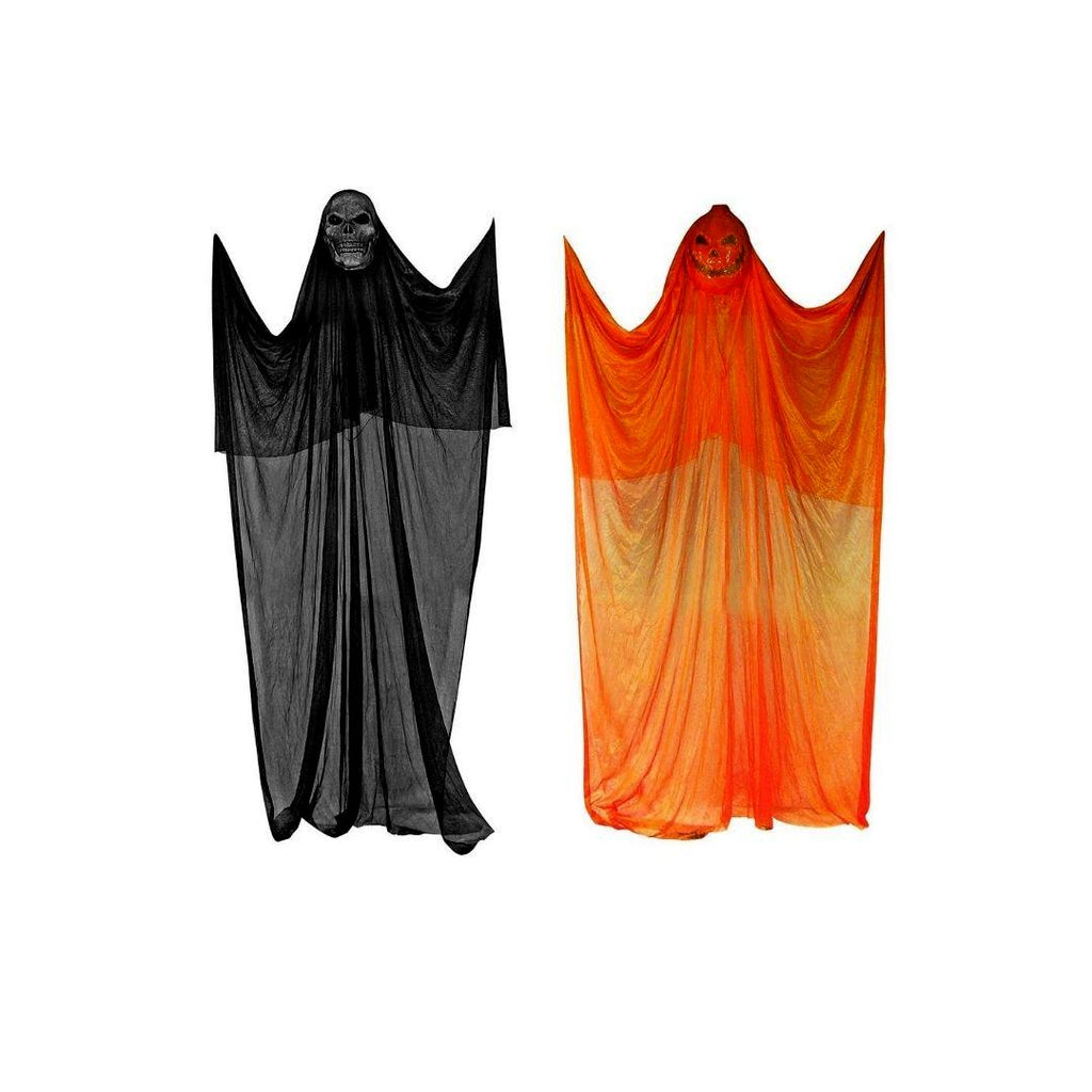 Halloween Skeleton and Pumpkin Hanging Decorations – 2 Pieces