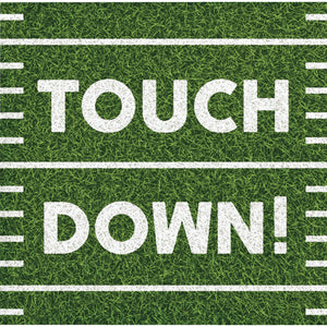 Football Touchdown Paper Disposable Cocktail Beverage Napkins - 16