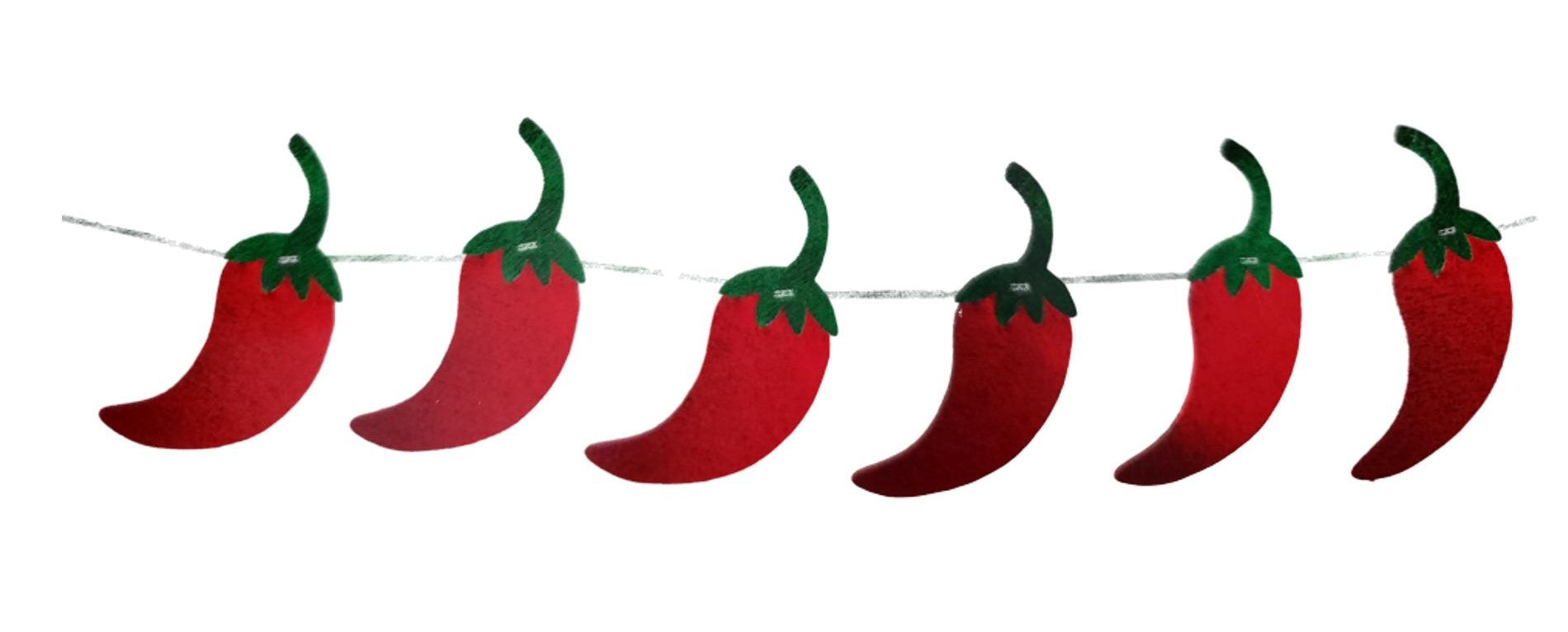 Fiesta Time Red Chili Pepper Diamond Banner Hanging Decoration