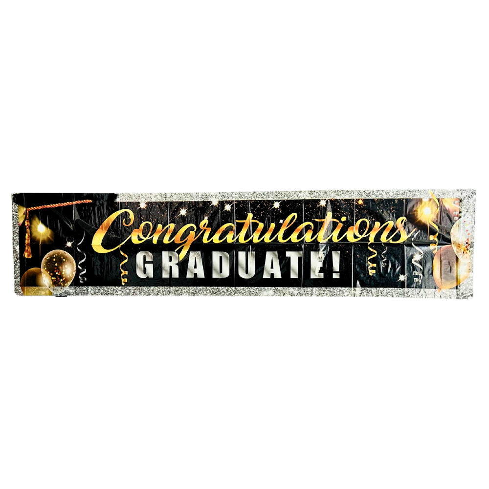 Graduation 6’ Foil Banner Hanging Decoration “Congratulations Graduate”