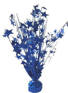 Royal Blue Star 15-inch Holographic Balloon Weight Centerpiece