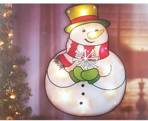 Christmas Snowman Lighted Window Decoration – 1 Piece