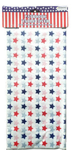 Patriotic Red, White and Blue Stars Plastic Table Cover – 2 Pieces