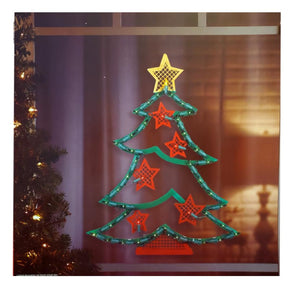 Christmas Tree Lighted Instant Décor Window Decoration – 1 Piece