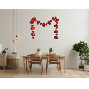 Valentine’s Day Hanging Red Heart Garland 5 FT Two Assorted Styles