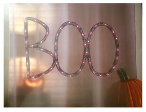 Halloween BOO Lighted Silhouette Window Decoration - 1 Piece