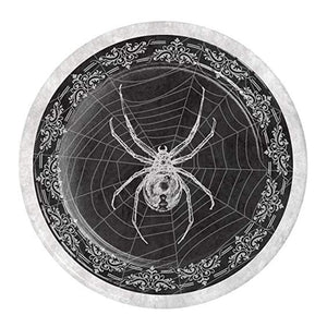 Halloween Spider Web 7” Paper Disposable Dessert Plates – 8 Count
