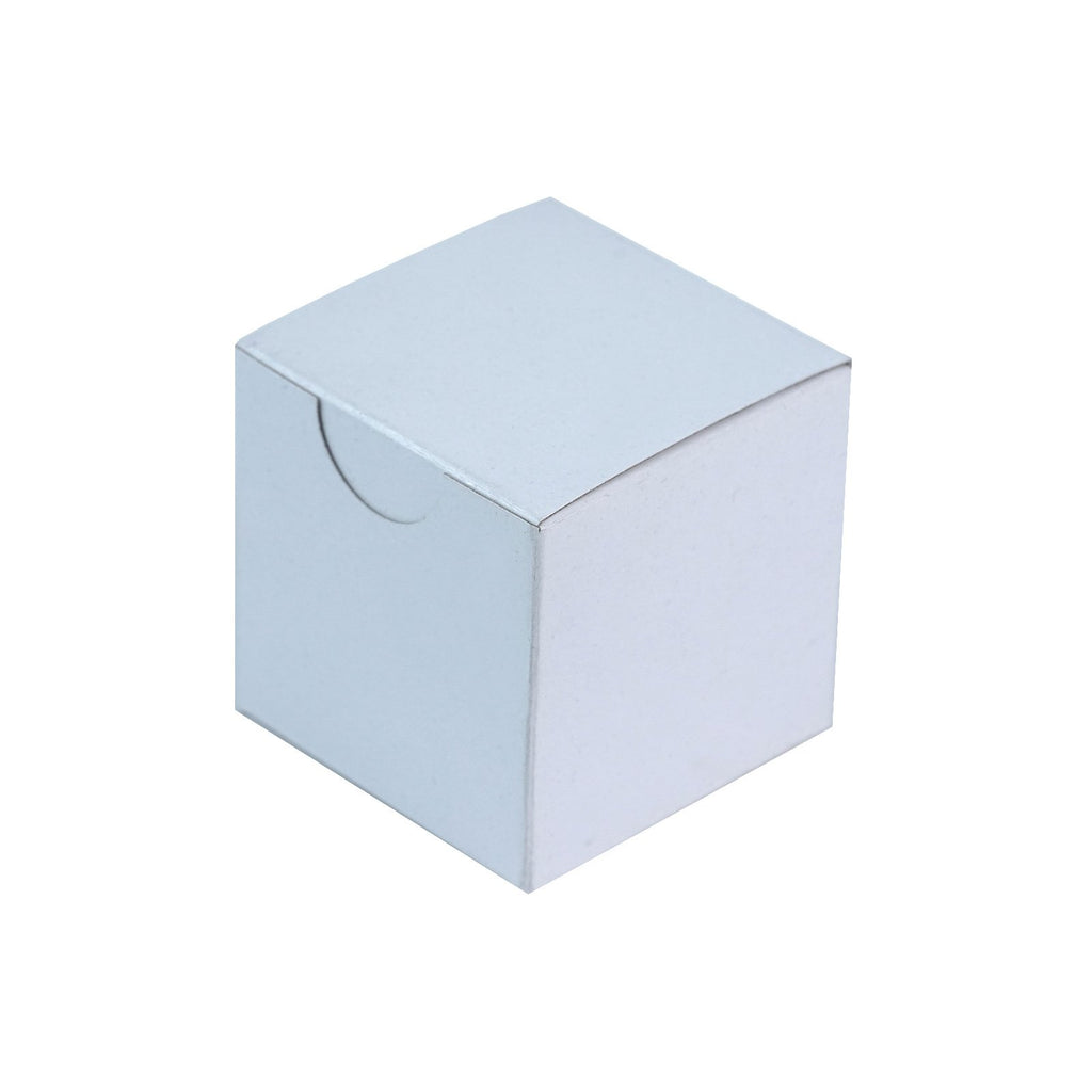 2" x 2" White Party Candy Favor Paper Boxes – 12 Pieces