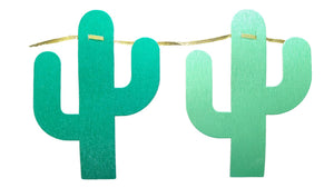 Fiesta Time Green Cactus Diamond Banner Hanging Decoration