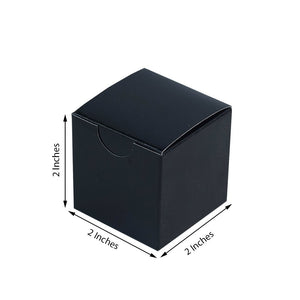 2" x 2" Black Party Candy Favor Paper Boxes – 12 Pieces