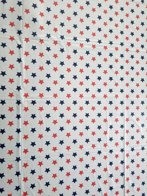 Patriotic Red, White and Blue Stars Plastic Table Cover – 2 Pieces