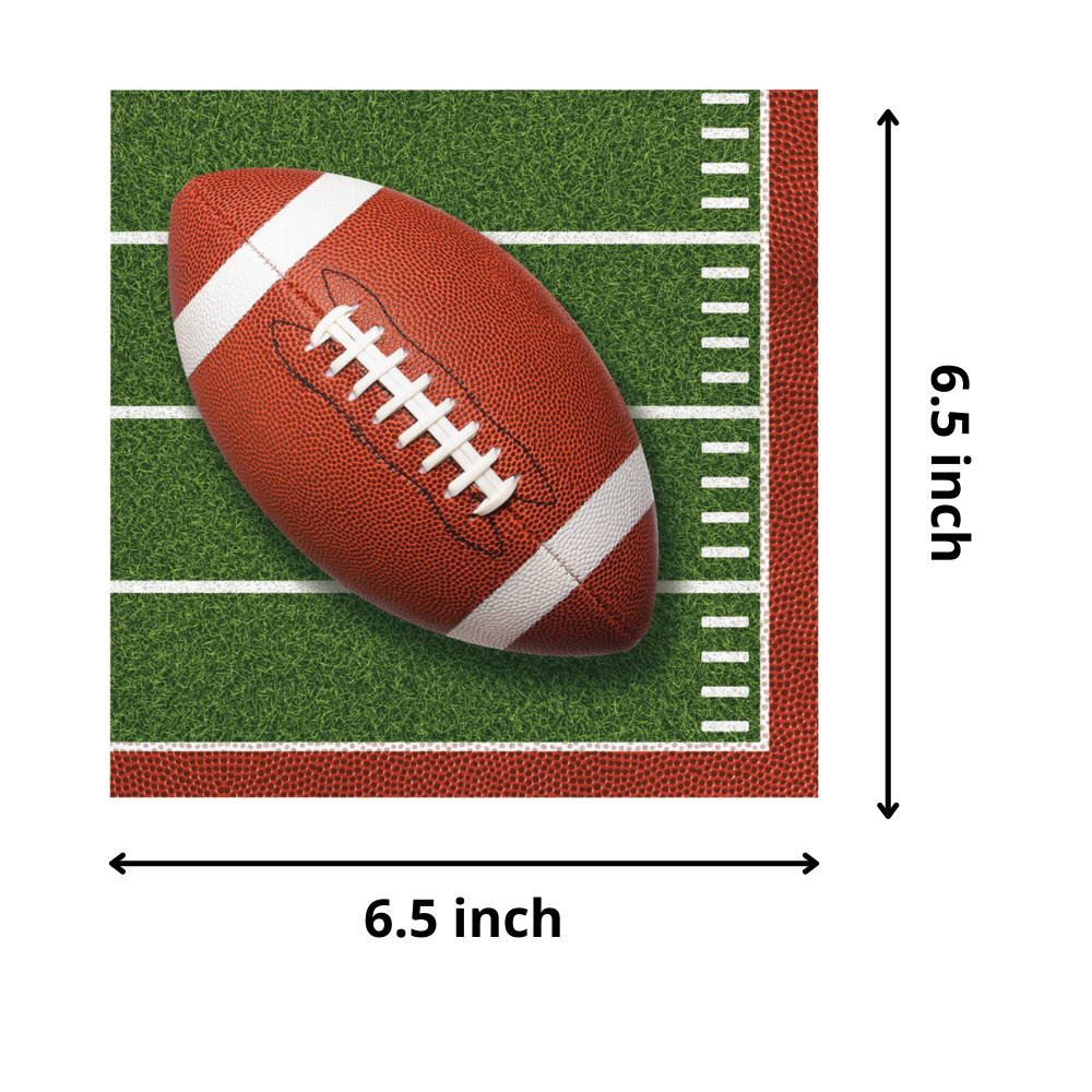 Football Paper Disposable Luncheon Napkins – 16 Count