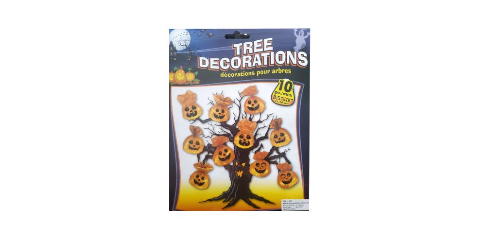 Halloween Pumpkin Tree Decorations Plastic Bags – 10 Pack