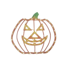 Halloween Lighted Jack-o-Lantern Pumpkin Window Decoration – 1 Piece