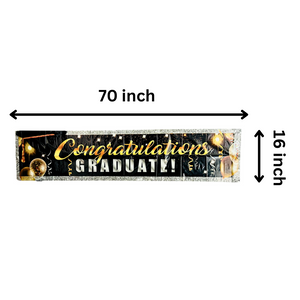 Graduation 6’ Foil Banner Hanging Decoration “Congratulations Graduate”