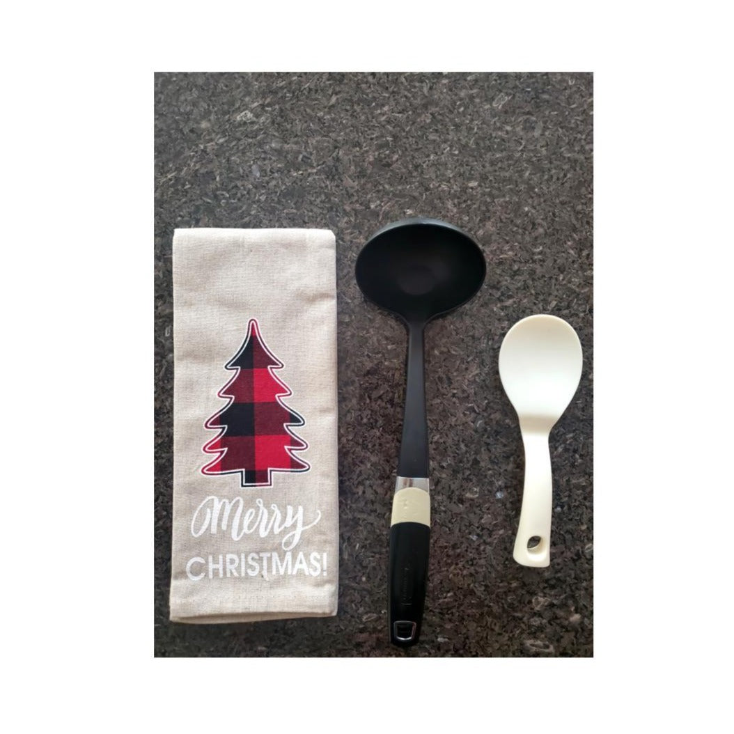 Christmas Cheer Saying Kitchen Tea Towels – Set of 6