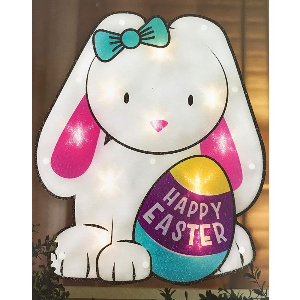 Easter Bunny Lighted Instant Décor Window Decoration – 1 Piece