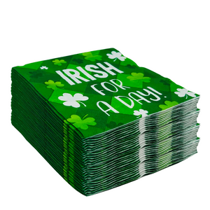 St Patrick’s “Irish for a day” beverage cocktail napkins – 16 Count