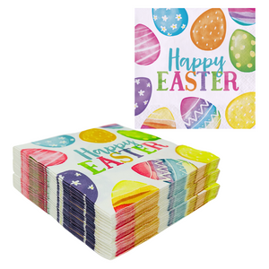 Easter Eggs Disposable Luncheon Paper Napkins – 32 Count