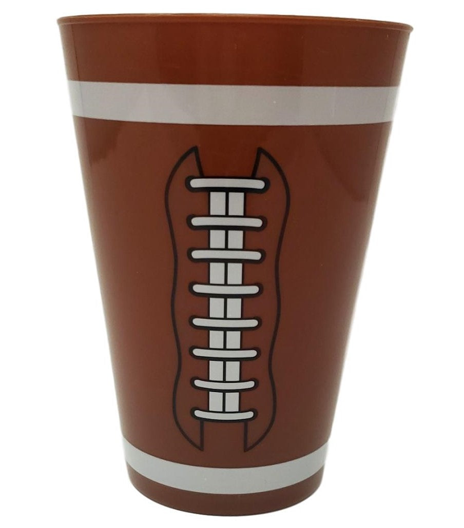 Football Plastic 18 oz Cup – 3 Count
