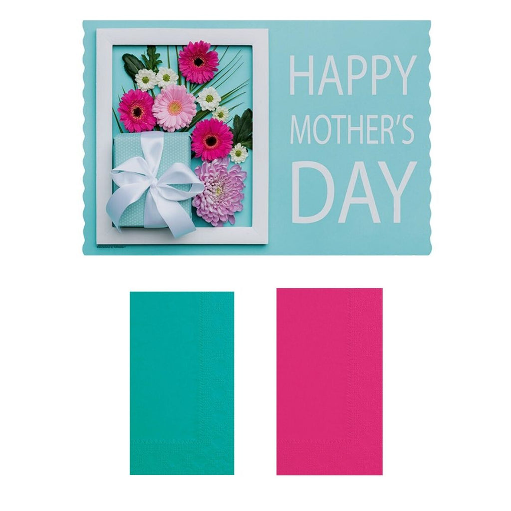 “Happy Mother’s Day” Paper Placemats and Napkins Combo Pack - Set of 8