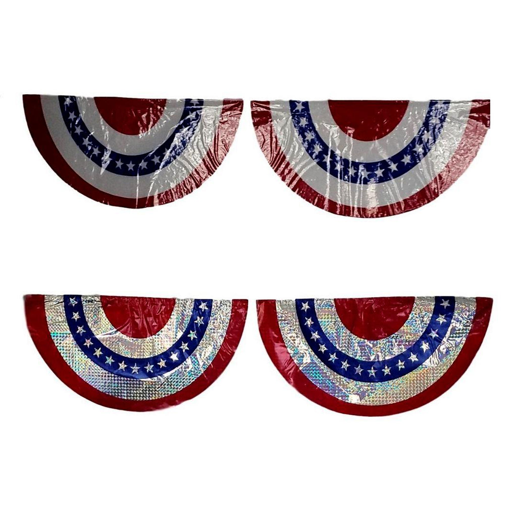 Patriotic American Flag Bunting 2 Assorted Styles