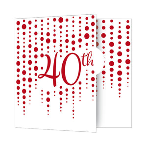 Ruby 40th Anniversary Party Invitations – 8 Count