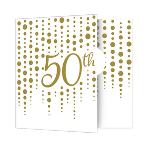 Gold 50th Anniversary Party Invitations – 8 Count