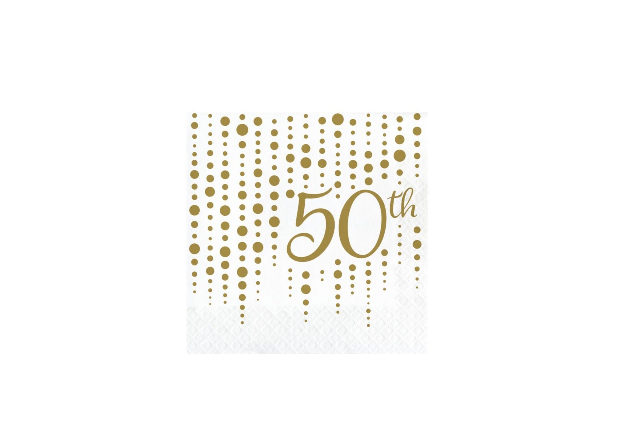 Gold 50th Anniversary Luncheon Napkins – 16 Count