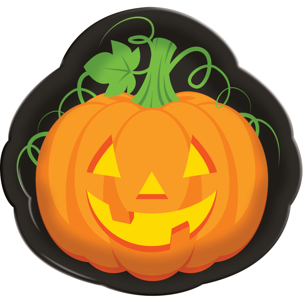 Halloween Jack-o-Lantern Pumpkin Serving Tray – 1 Piece