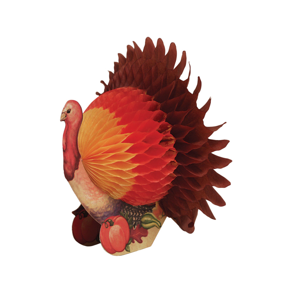 Harvest Happy Thanksgiving 6” Turkey Honeycomb Centerpiece