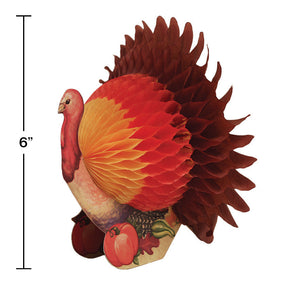 Harvest Happy Thanksgiving 6” Turkey Honeycomb Centerpiece