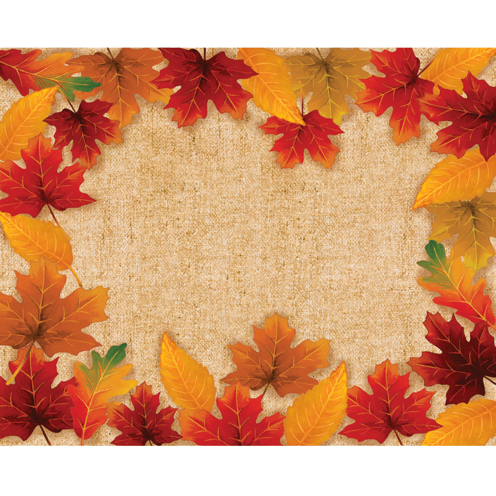 Harvest Fall Leaves Paper Placemats 12” X 15” – 12 Count