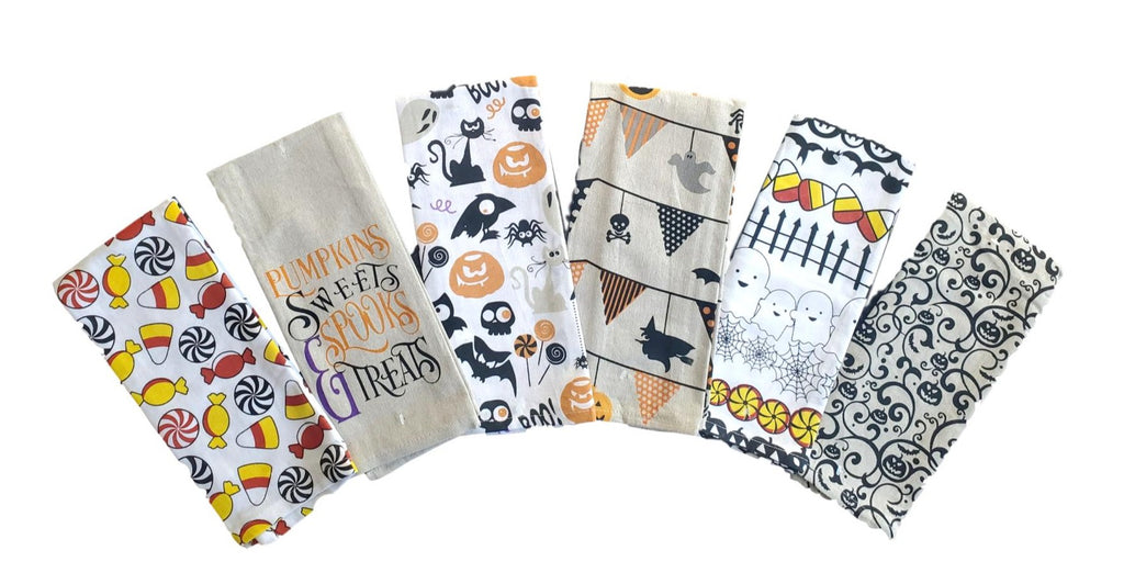 Halloween Printed Kitchen Towels – Set of 6
