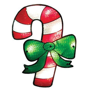 Christmas Candy Cane Lighted Instant Décor Window Decoration – 1 Piece