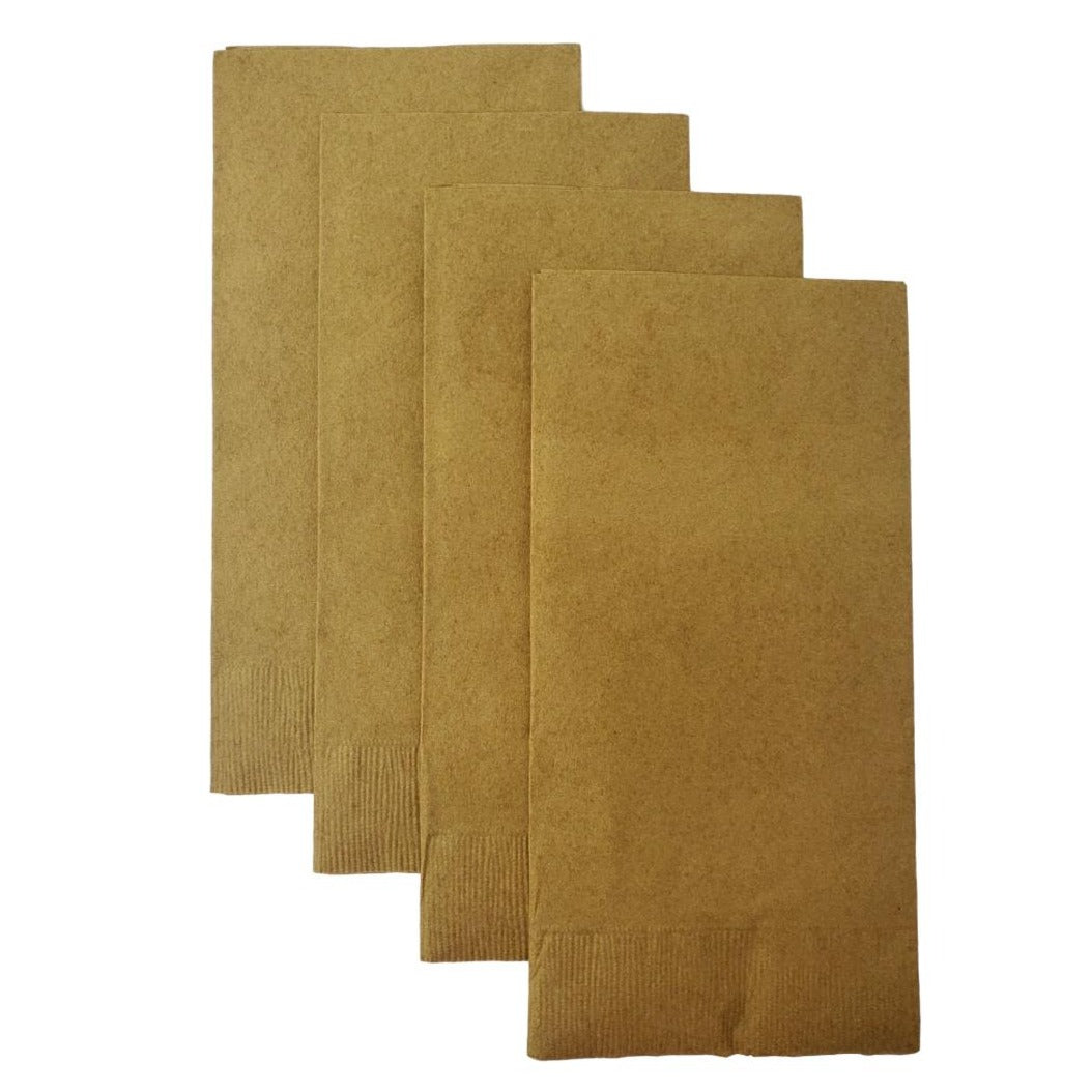 Gold Plain Solid Color Paper Disposable Dinner Guest Hand Towels Napkins