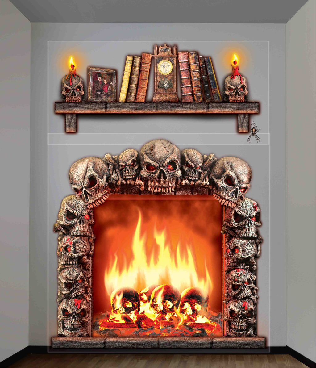 Halloween Haunted House Fireplace Wall Decoration