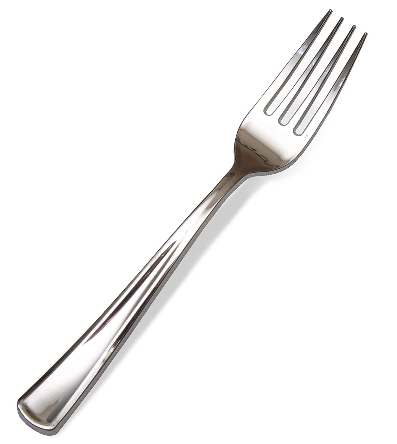 Metallic Silver Plastic Forks –  12 pc