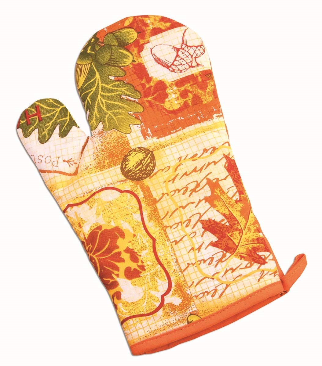 Harvest/Fall/Thanksgiving 3 Piece Set with Potholder, Oven Mitt and Kitchen Towel