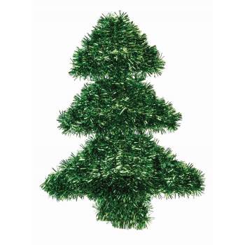 Christmas Tree Holiday Party Tinsel 14" x 11” Decoration - 1 Piece