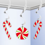Christmas Metallic Hanging Swirls Decoration 24”
