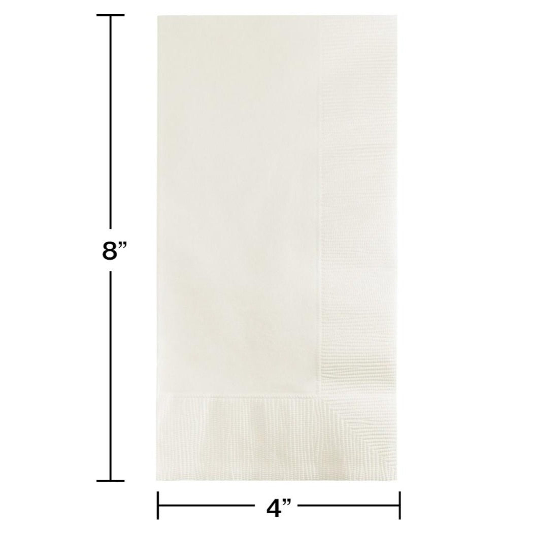 White Plain Solid Color Paper Disposable Dinner Guest Hand Towels Napkins