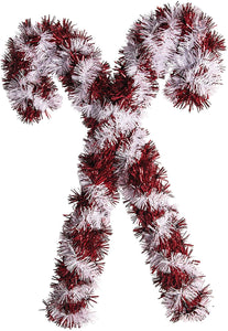Christmas Candy Cane Holiday Party Tinsel 14" Decoration - 1 Piece